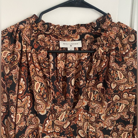Target x Nili Lotan Paisley Print Long Sleeve Blouse - Picture 3 of 7